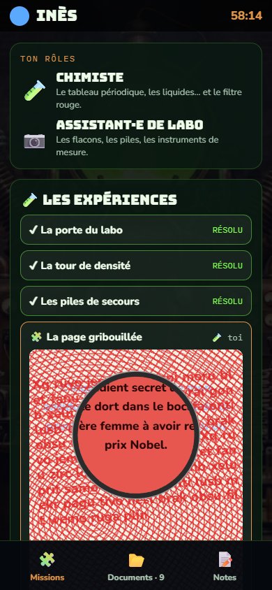 Le Laboratoire Fulgor sur un téléphone